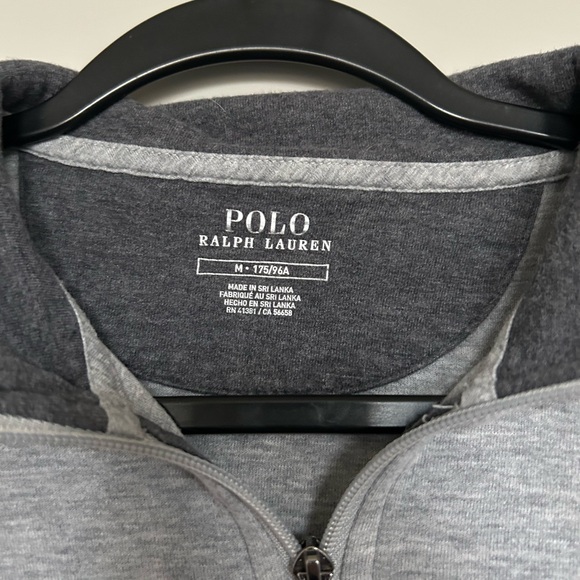 Polo by Ralph Lauren Men's Soft Touch Light Gray Half-Zip Sweater - Picture 3 of 5